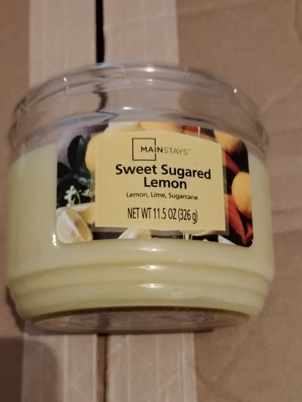Mainstays Sweet Sugared Lemon Candle - Light Yellow